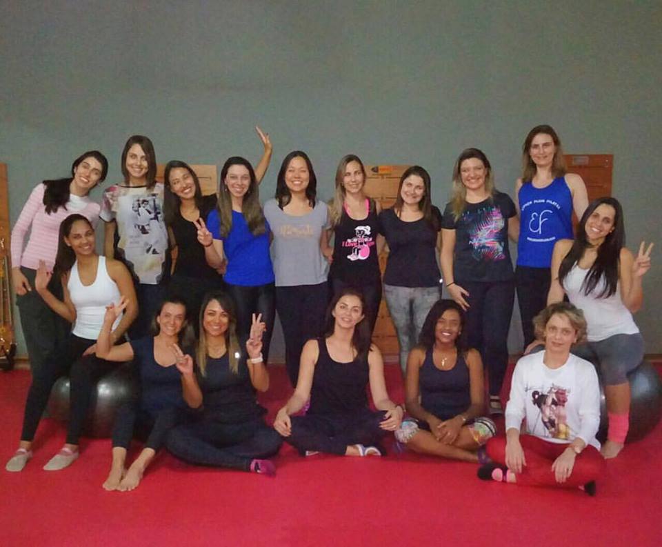 Instrutores de Pilates participantes dos workshops do Espaço Fluir